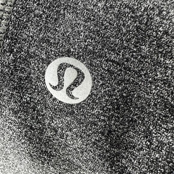 Lululemon Speed Up Crop 21" Leggings Pockets Luxtreme Mid Rise Heathered Black 6 - Picture 3 of 5
